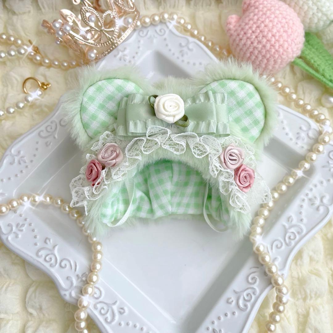 ぬい服　ぬい帽子　ねこ耳　被り物　着ぐるみ　にじぱぺっと　ヘッドドレス　10cm