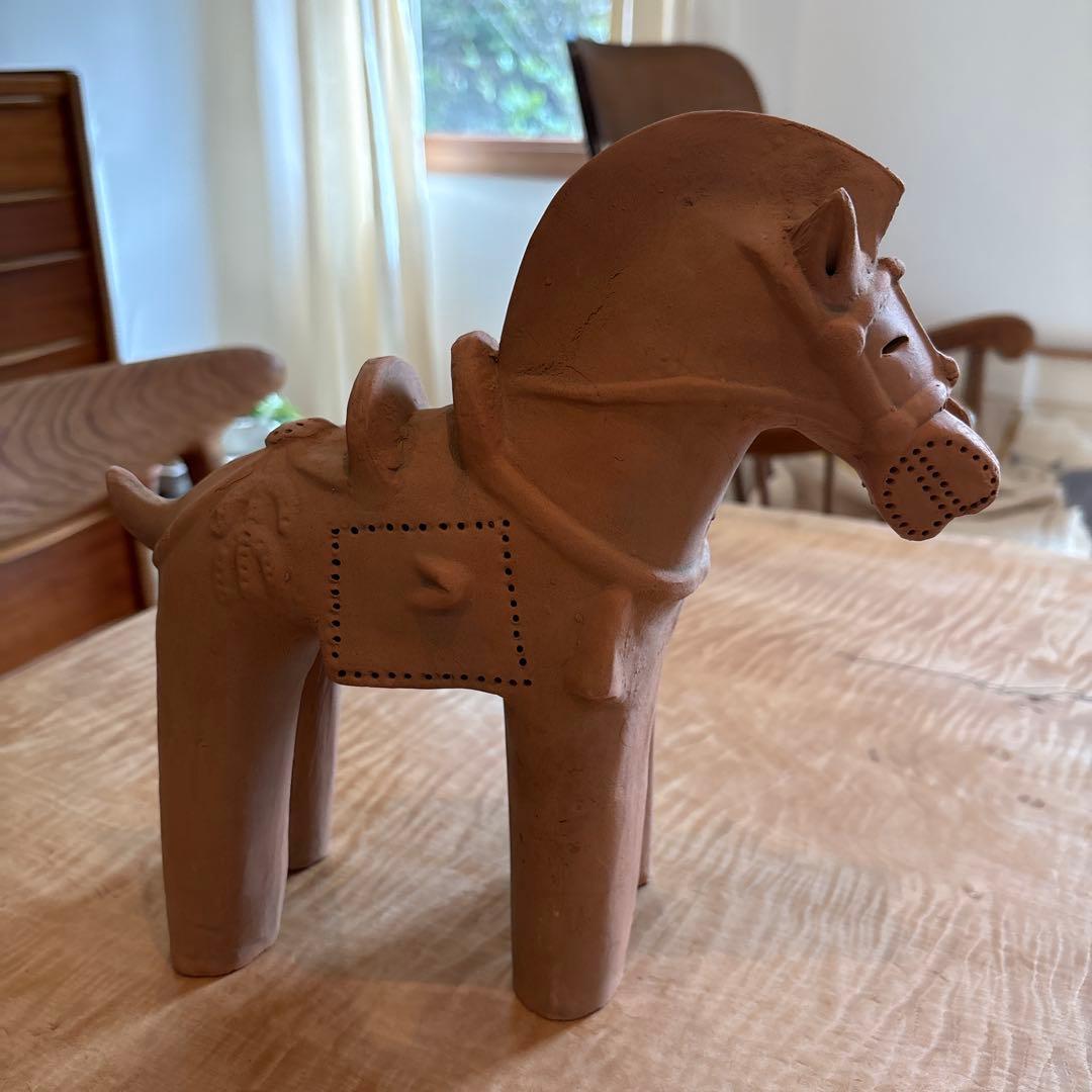 埴輪　馬　武人　2体セット　約30㎝ レプリカ　新品　手作り　ヴィンテージ