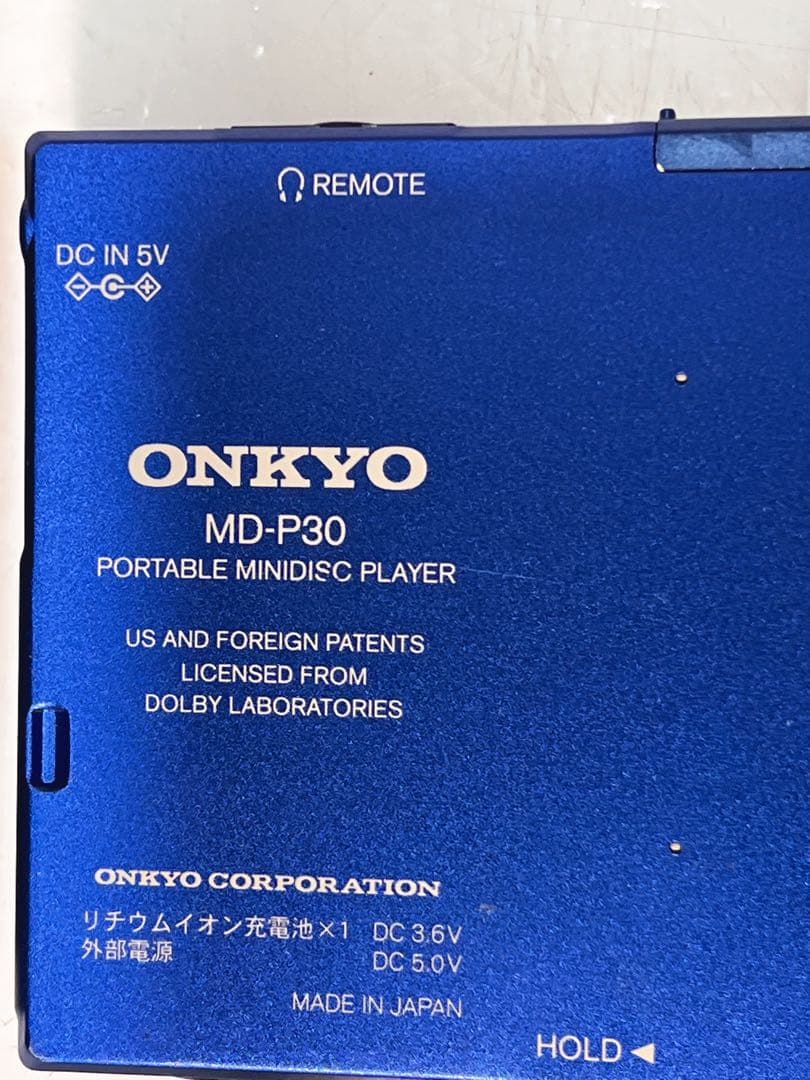 ONKYO MDプレーヤー MD-P30 ポータブル 外装極美品