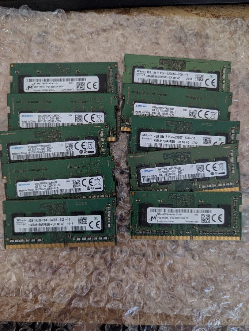 ノートPC用 ddr4 4GB メモリ 30枚