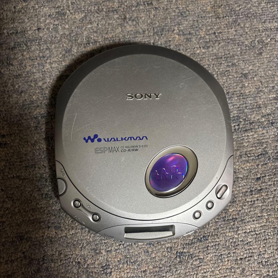ソニー D-E351 シルバー CD ウォークマン ポータブル CD プレーヤー