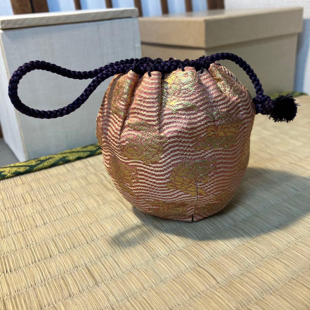 骨董品　茶道具　茄子茶入　自作桐箱　紙箱　S2456TI