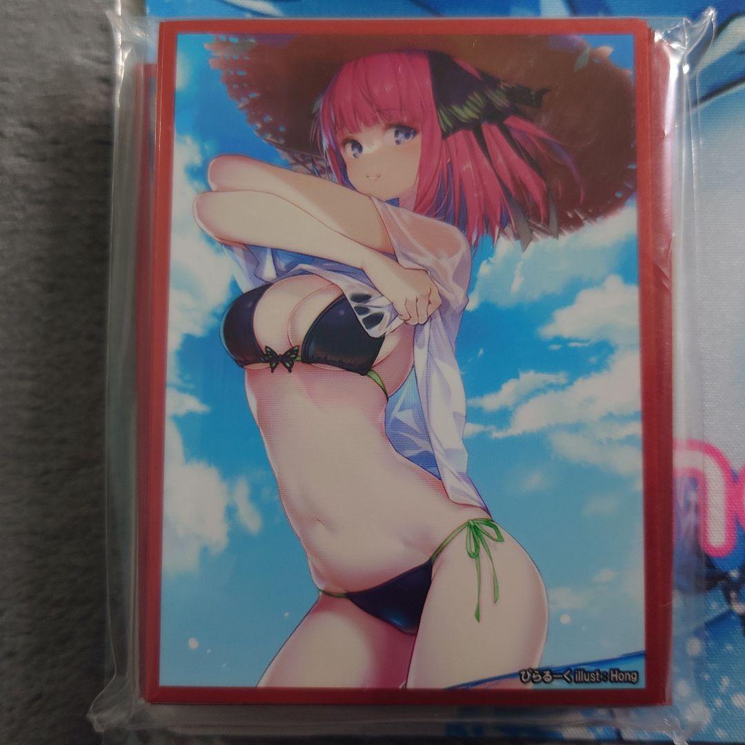 α1 五等分の花嫁 水着&麦わら帽子&脱ぐ 中野二乃 スリーブ&プレイマット