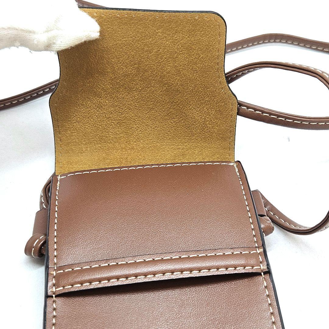 CELINE　セリーヌ　サングラスケース　眼鏡ケース　小物入れ　ブラウン　レザー