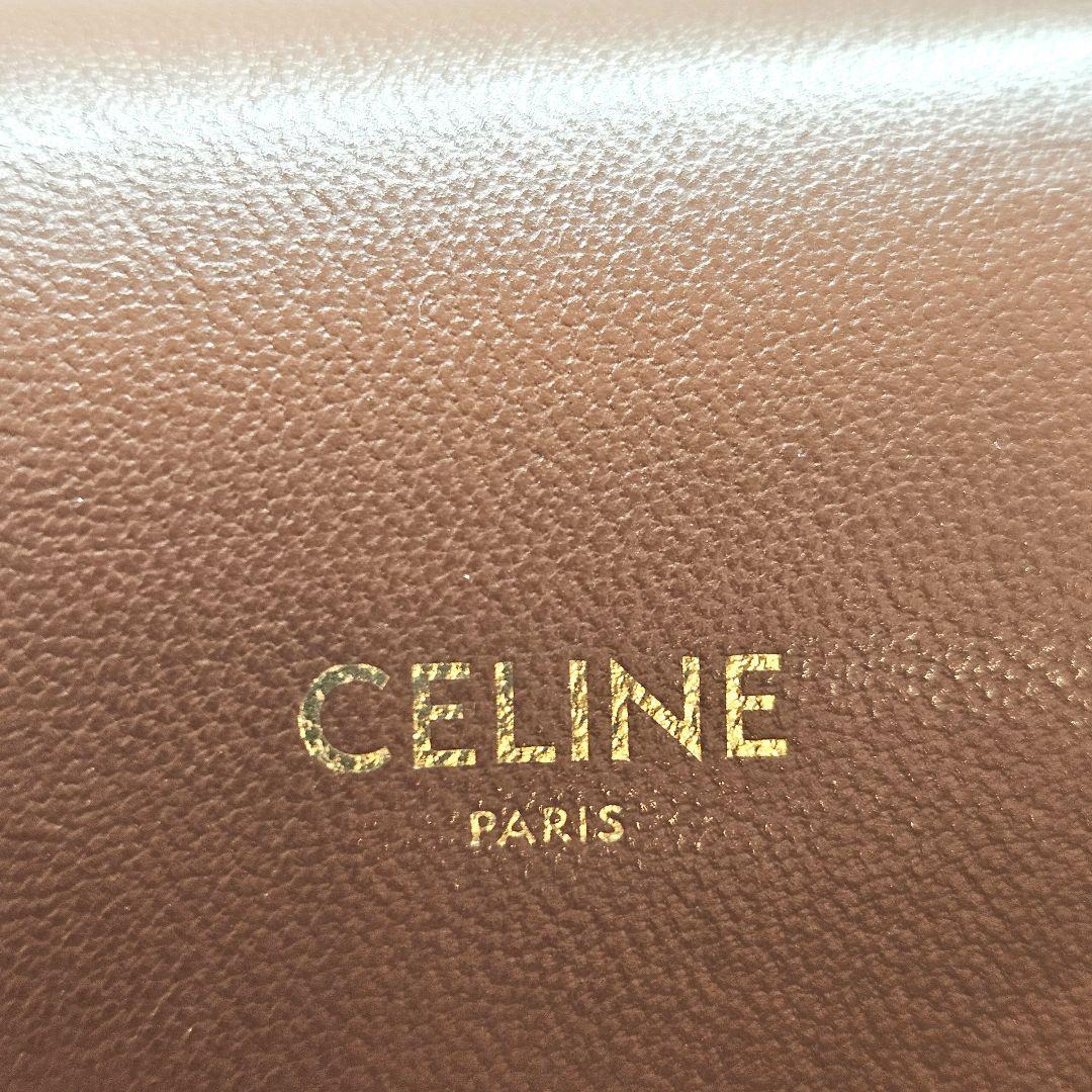 CELINE　セリーヌ　サングラスケース　眼鏡ケース　小物入れ　ブラウン　レザー