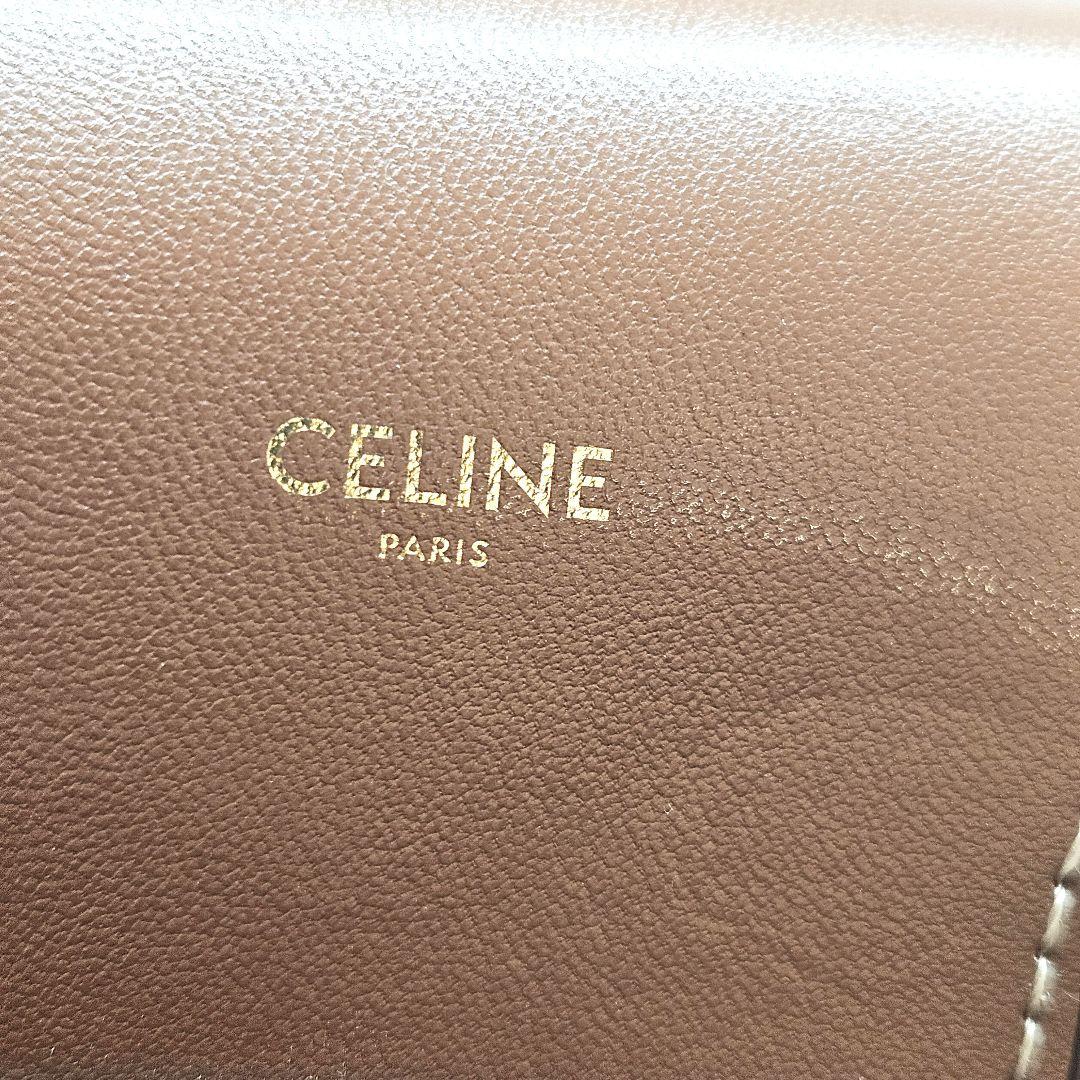 CELINE　セリーヌ　サングラスケース　眼鏡ケース　小物入れ　ブラウン　レザー