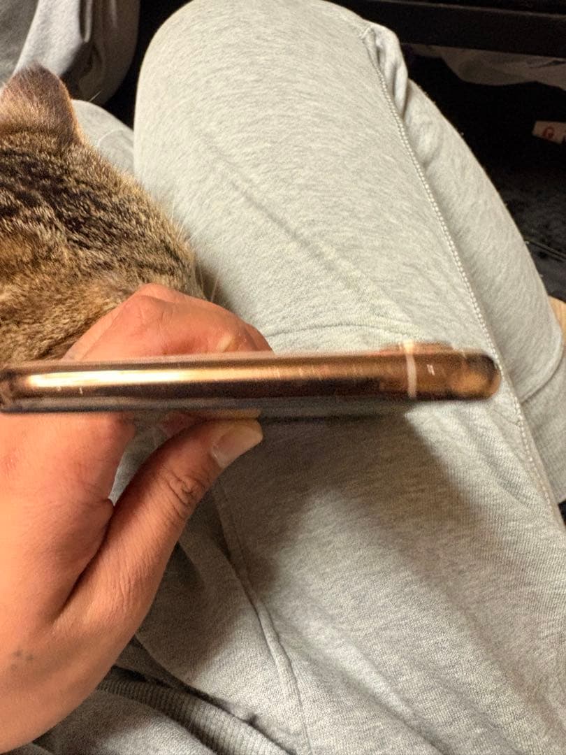 iPhone Xs Max ゴールド 画面・背面にひび割れあり