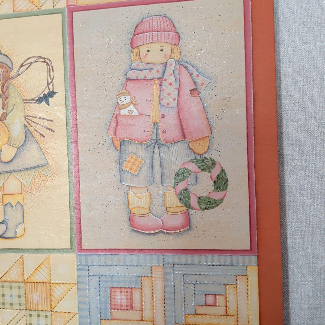 トールペイント　四季　71cm✕44cm