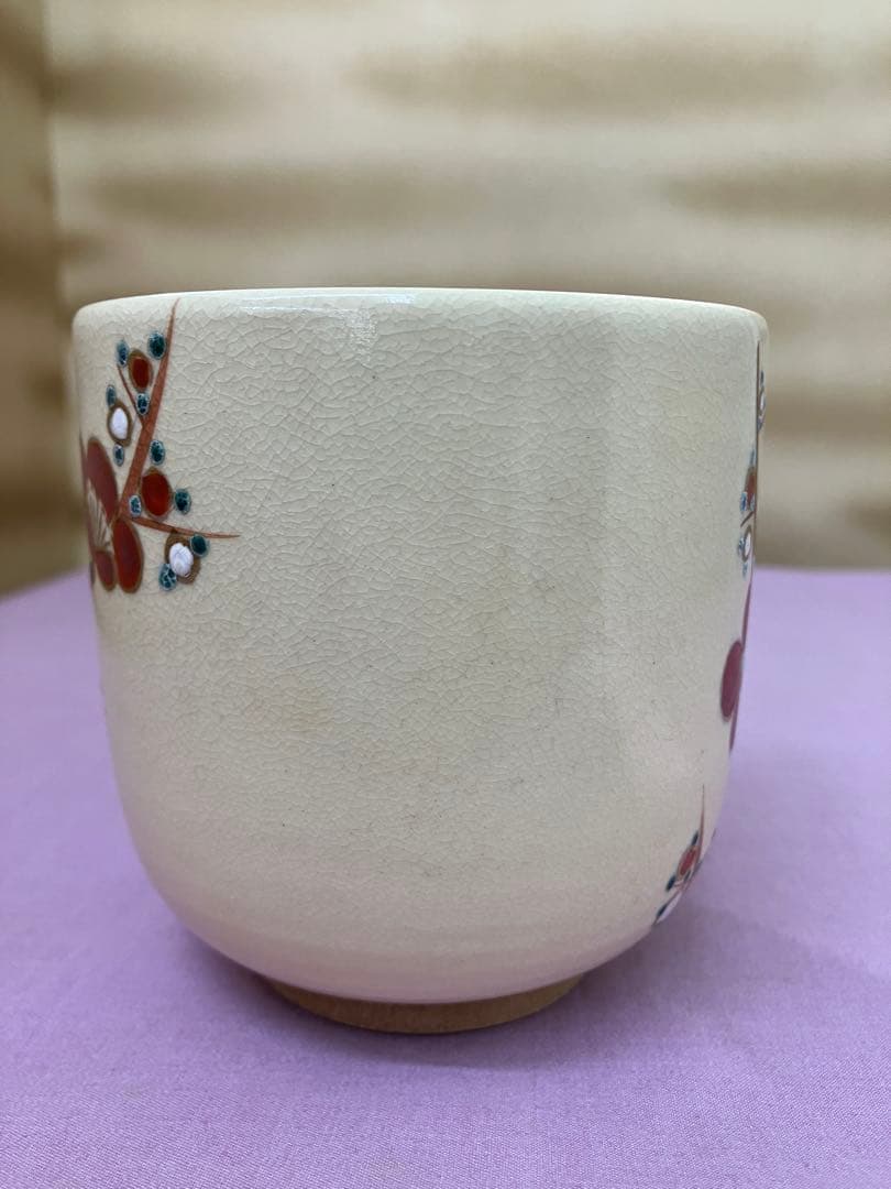 梅模様茶碗2点