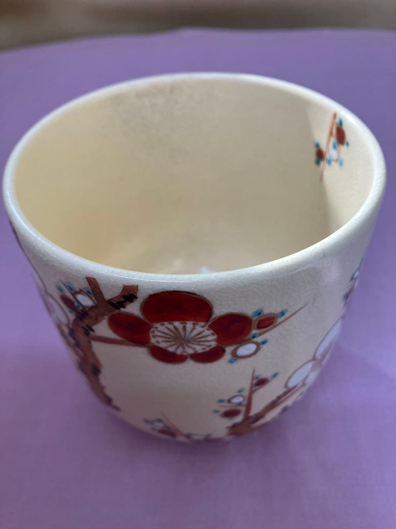 梅模様茶碗2点