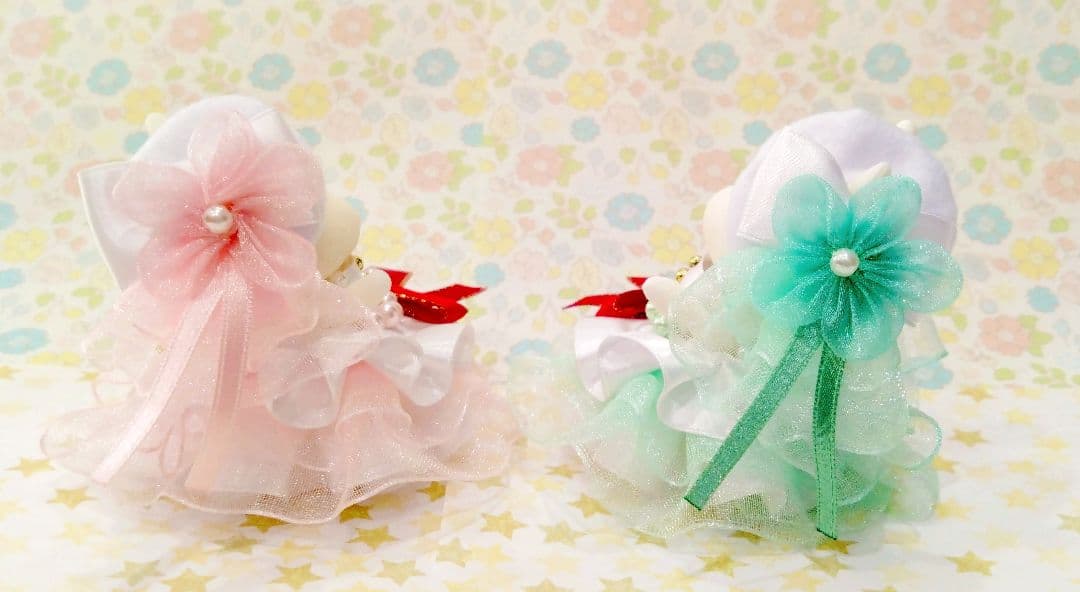 【ちょん】ドール　子供　ドレス　服　クリスマス　花
