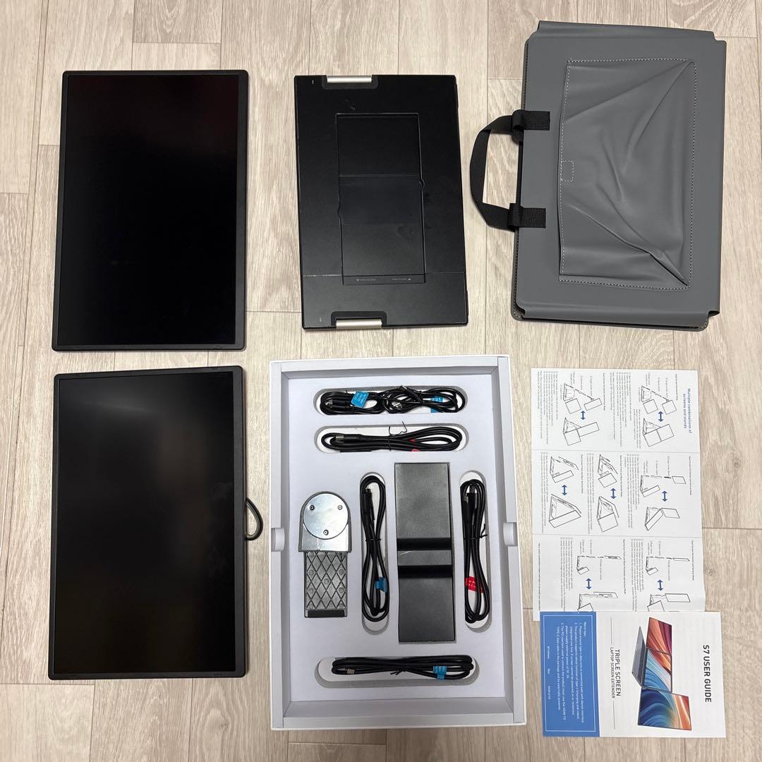 スマホ・タブレット・パソコン Portable Triple Screen LaptopWorkstation
