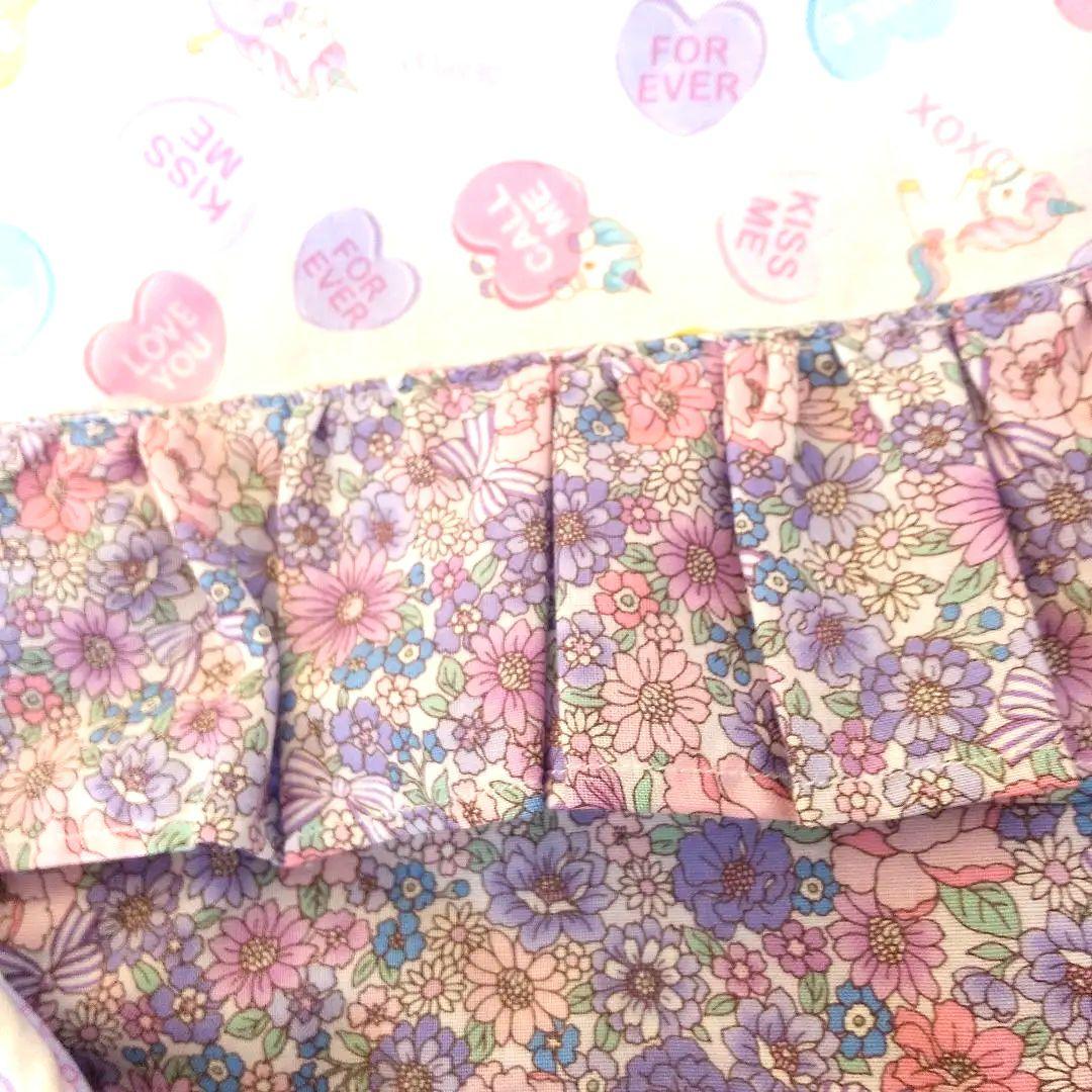 入園入学　リバティ柄ユニコーン柄キルティングレッスンバック上履きいれナップザック