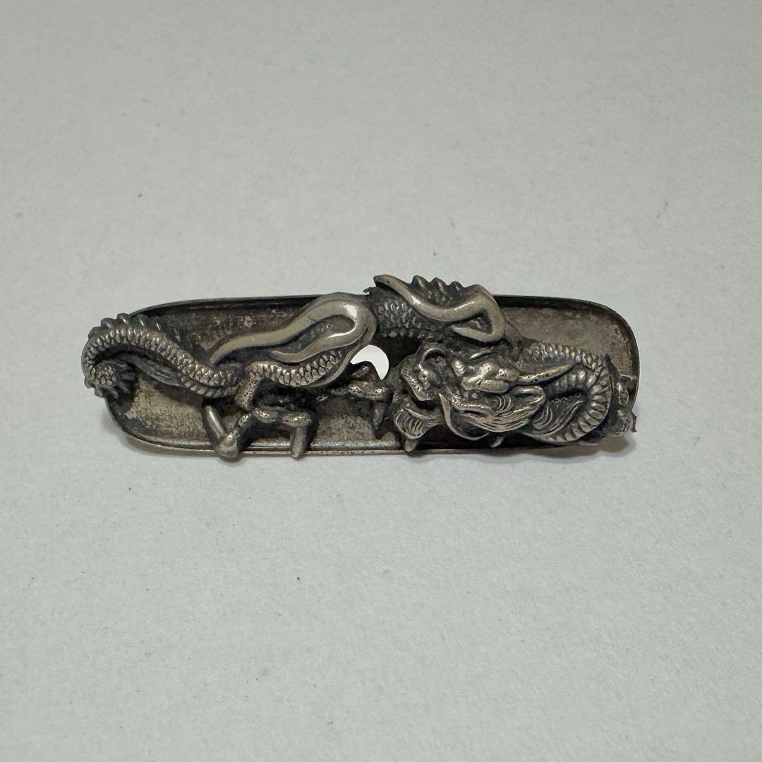 煙草入れ前金具 七点 大黒 龍 獅子 時代金具