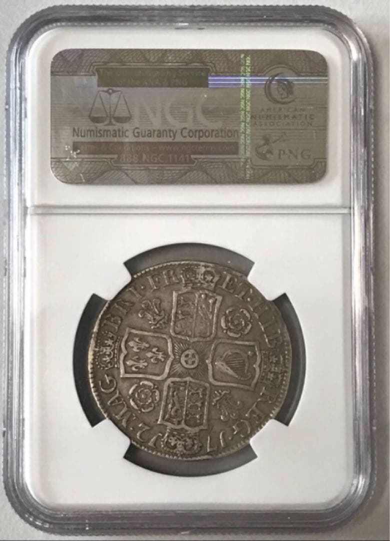 1712年 イギリス 1/2クラウン アン女王　美品