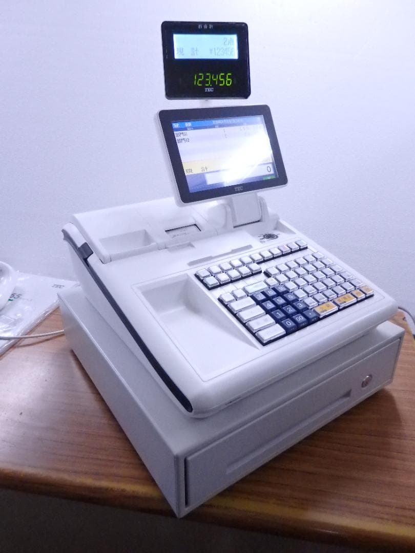 1040美品現行機種 店名等設定無料 スキャナー付 MA-3055 レジスター