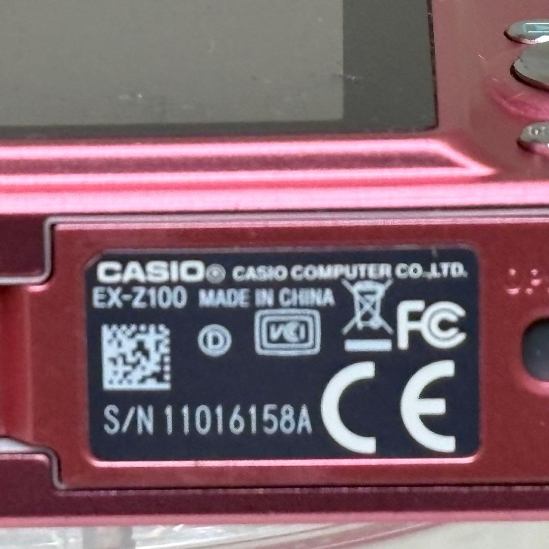 CASIO カメラ　エクシリム　EX-Z100 充電器　ピンク コンデジ　動作品