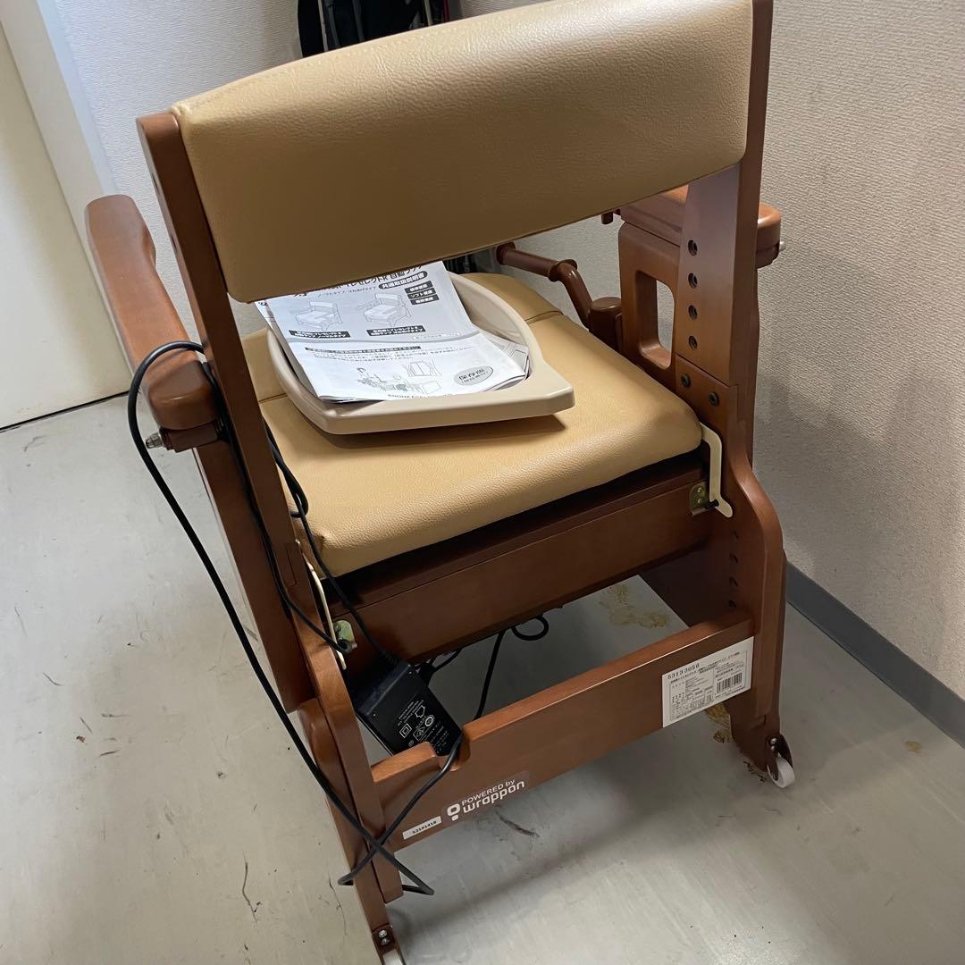 美品 安寿 ラップポン 家具調トイレセレクトR 自動ラップはねあげタイプ