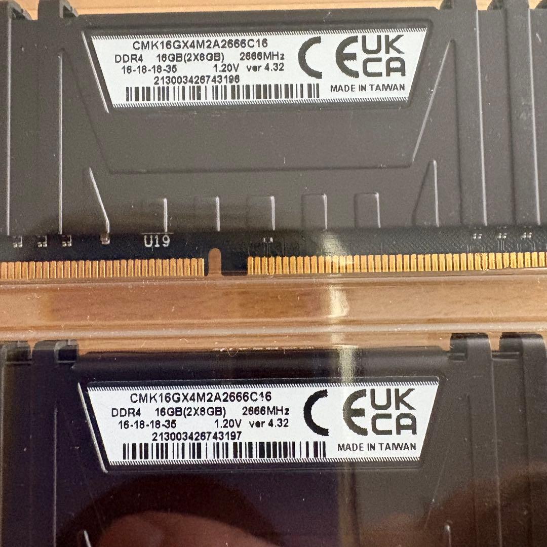 【新品】CORSAIR DDR4-2666MHz 8GBx2枚キット