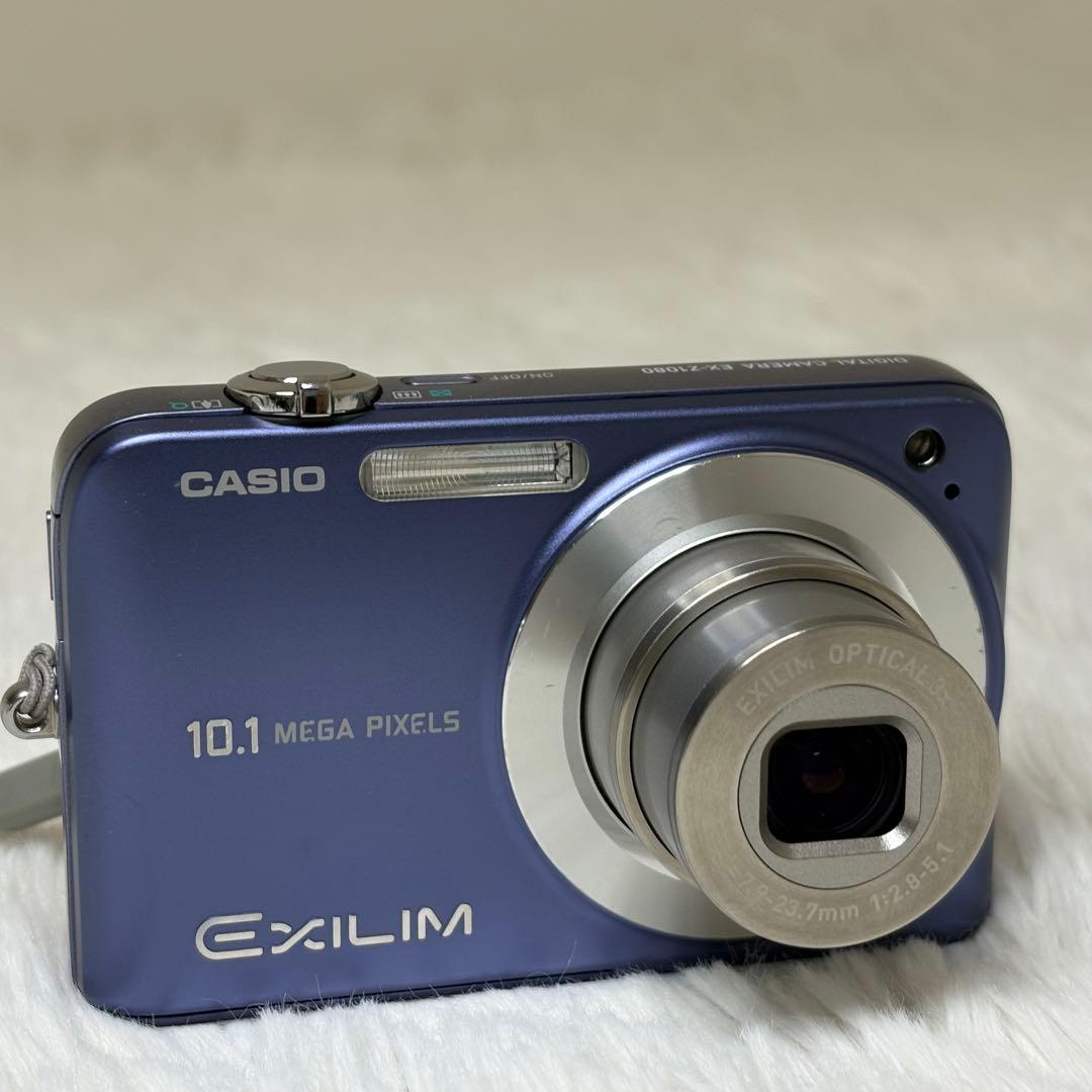 CASIO カメラ　EX-Z1080 SDカード　ブルー コンデジ　動作品