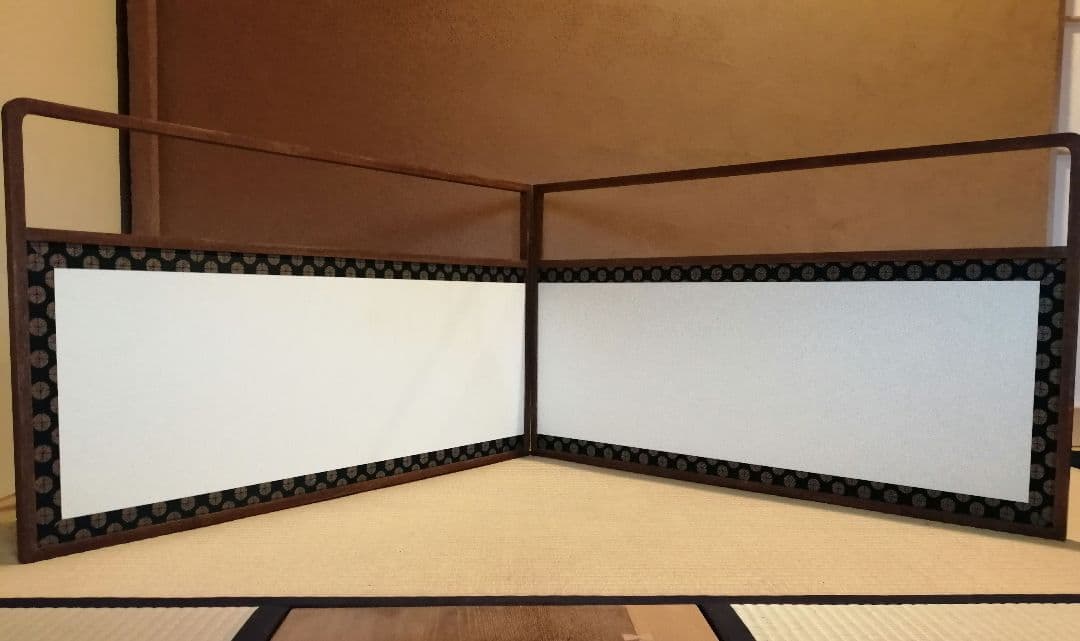 【茶道具】唐松丸紋あじろ風炉先　風炉先屏風　風炉先213