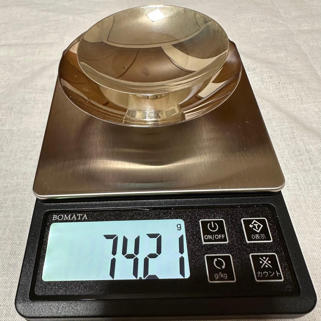 純銀盃2点セット 純銀杯 純銀刻印有り 桐箱リボン付き