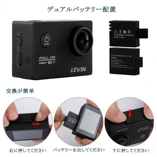 【在庫限り】フルHD防水 スポーツカメラ 16GB SDカード付