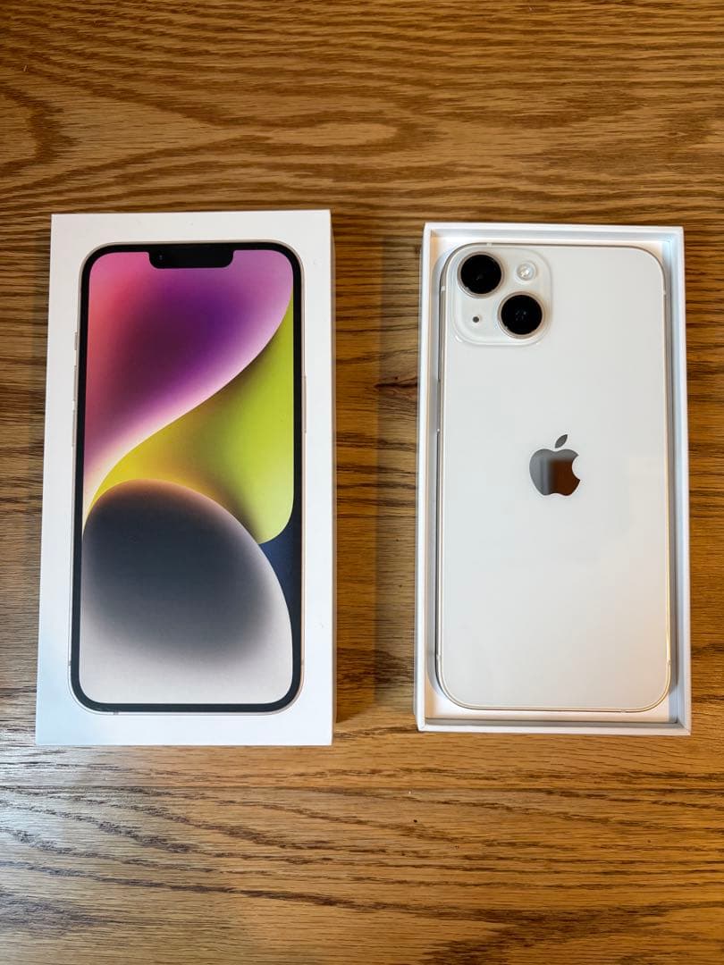 ☆極美品☆Apple iPhone14スターライト 128GB アップルストア版