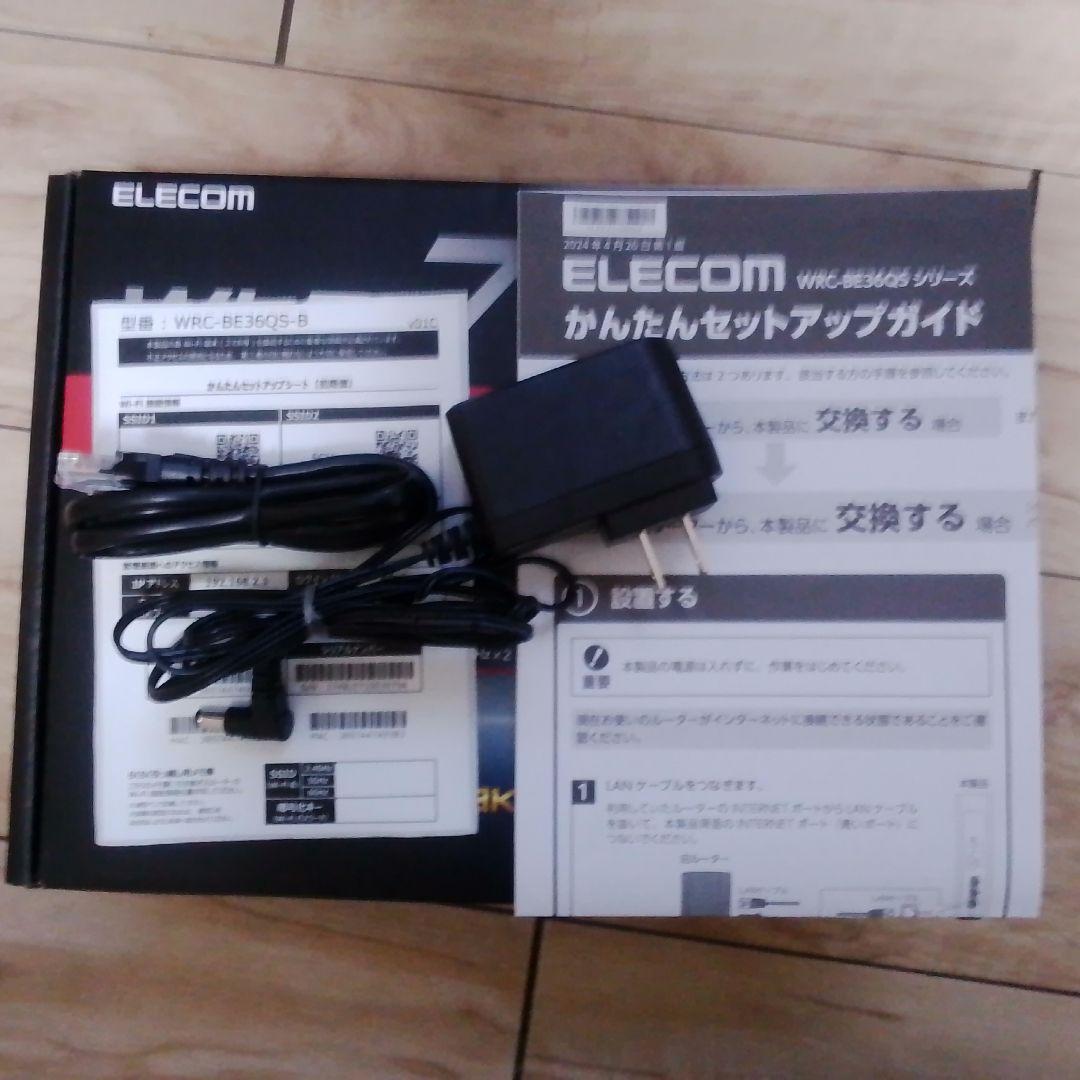 ELECOM Wi-Fi 7 無線LANルーター WRC-BE36QS-B