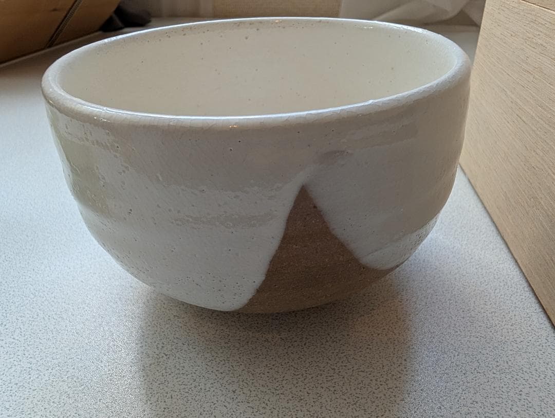 赤津焼 茶碗 谷口祥八 作 共箱 栞付き 抹茶碗 茶道具