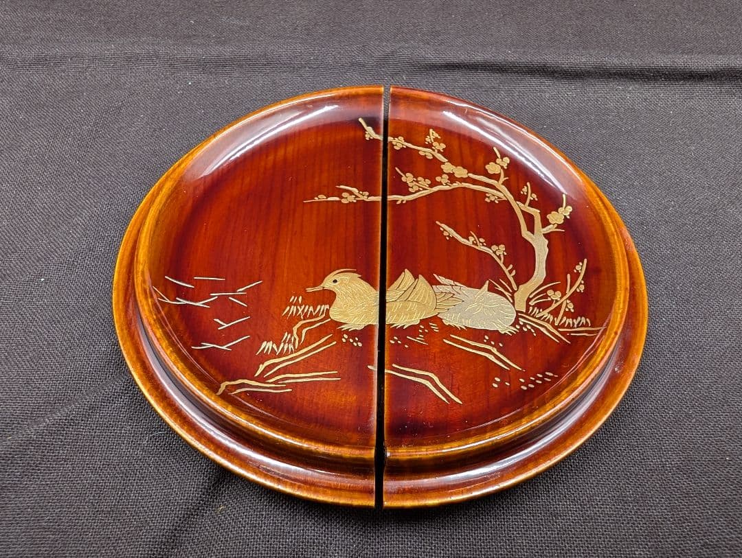 井伊宗観好早梅に鴛鴦蒔絵老松茶入中村宗悦