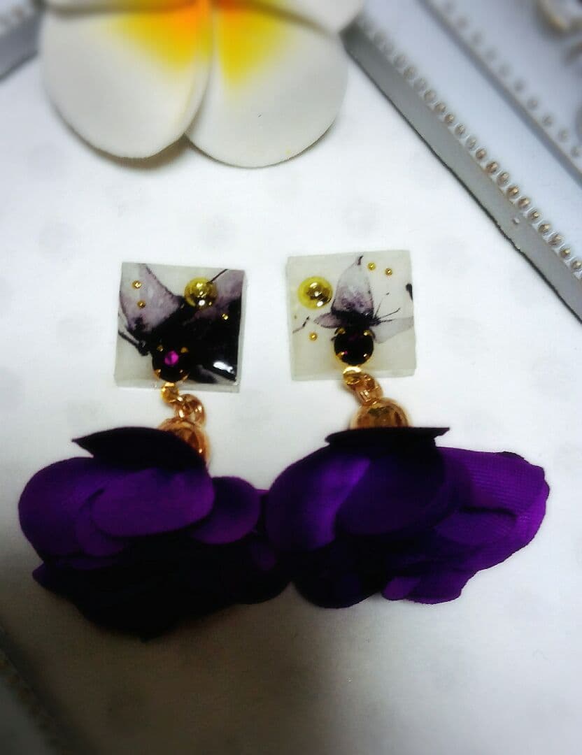 レッカたん専用♡purple butterfly ピアス イヤリング