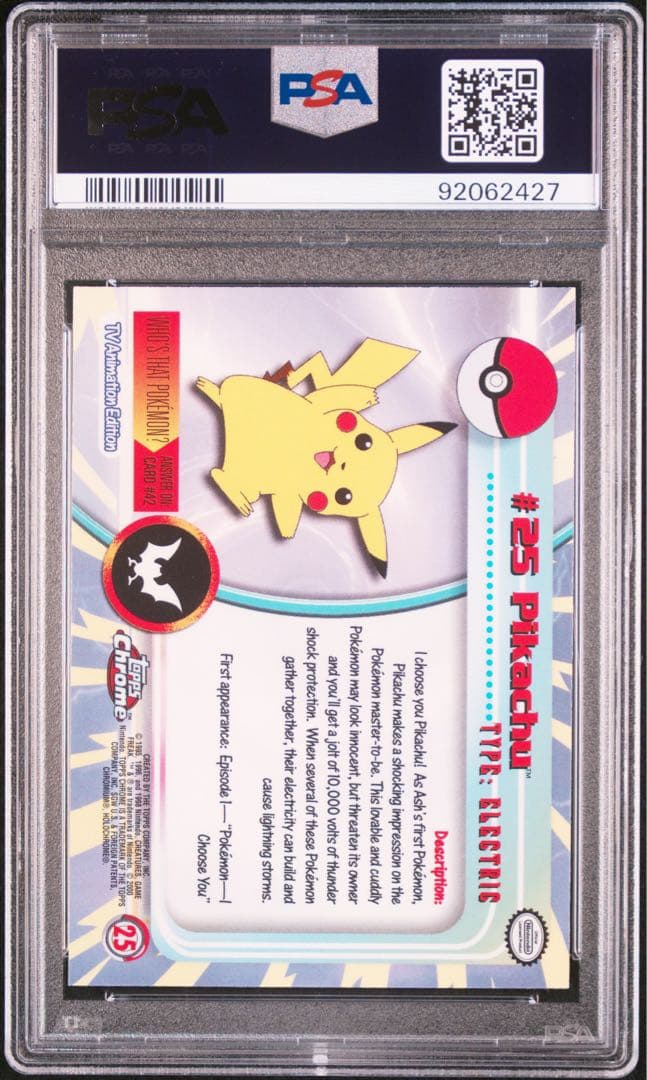 PSA10 TOPPS ピカチュウ メタリック 箔押し 2000
