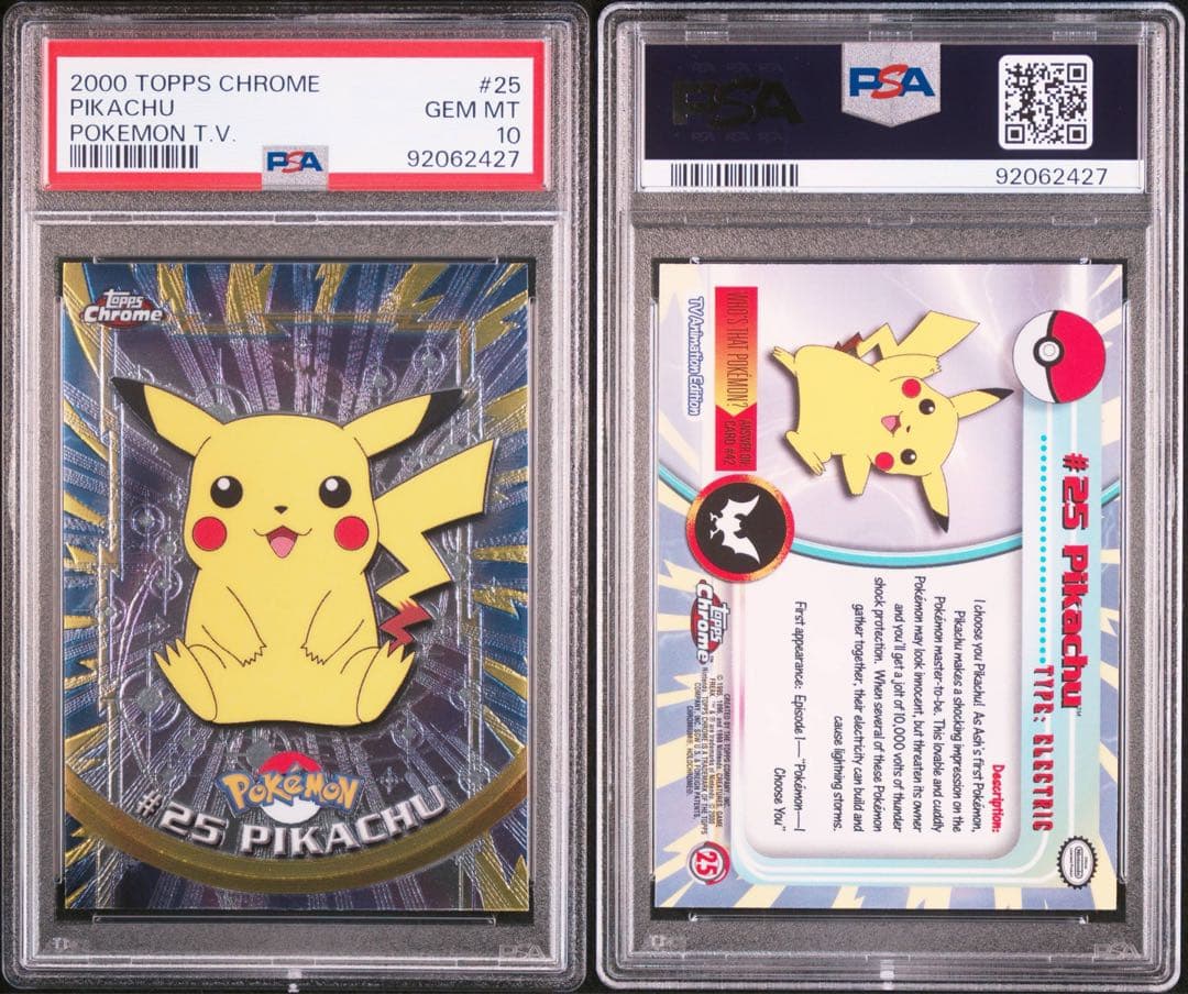 PSA10 TOPPS ピカチュウ メタリック 箔押し 2000