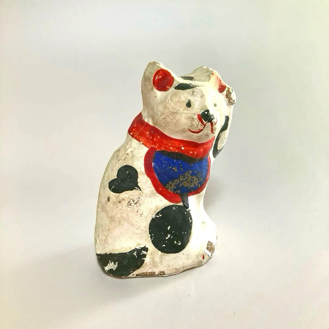 郷土玩具　古作　埼玉　鴻巣　練り人形　招き猫　まねき猫　民芸　縁起物　ハート模様