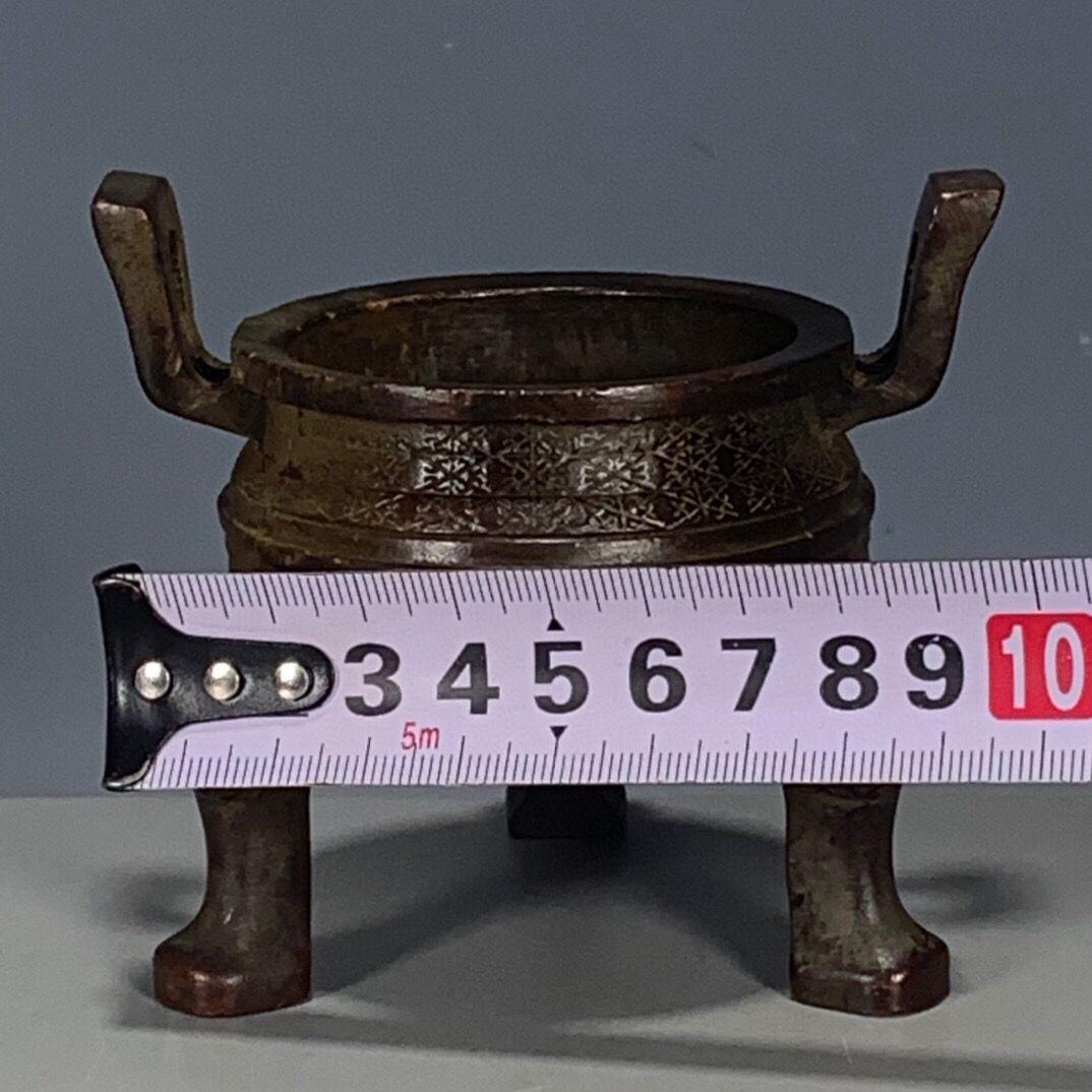 銅器 楚大鼎 香炉 茶道茶台 三足鼎 焼香炉 装飾品 工芸品 置物