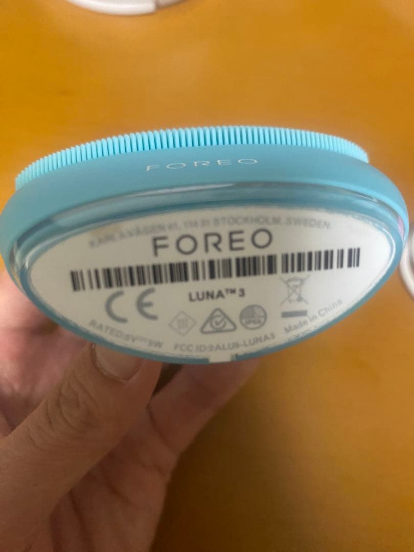 FOREO LUNA 3 洗顔ブラシ 水色 USB充電ケーブル、巾着付き