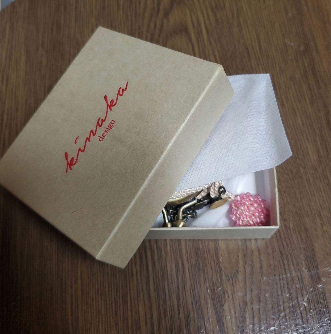 kinaka がま口財布 花モチーフ