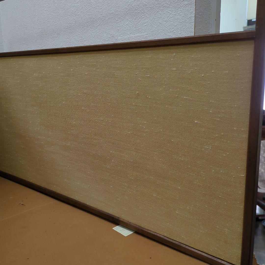 風炉先屏風　桑額　両面開き　透かし　段子張　唐松　茶道具　紙箱