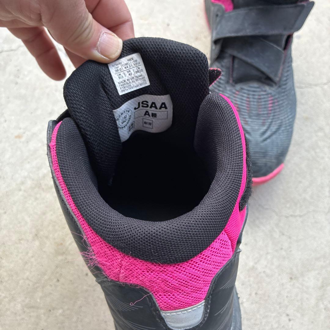 asics 安全靴 ブラック/ピンク JSAA A
