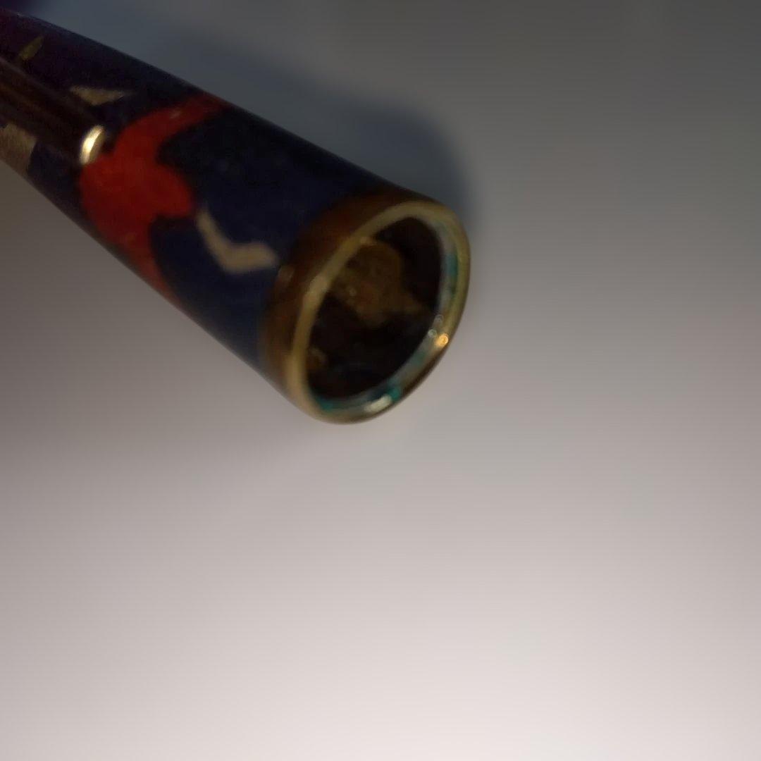 プラチナ万年筆　鶴の文様　ペン先18K