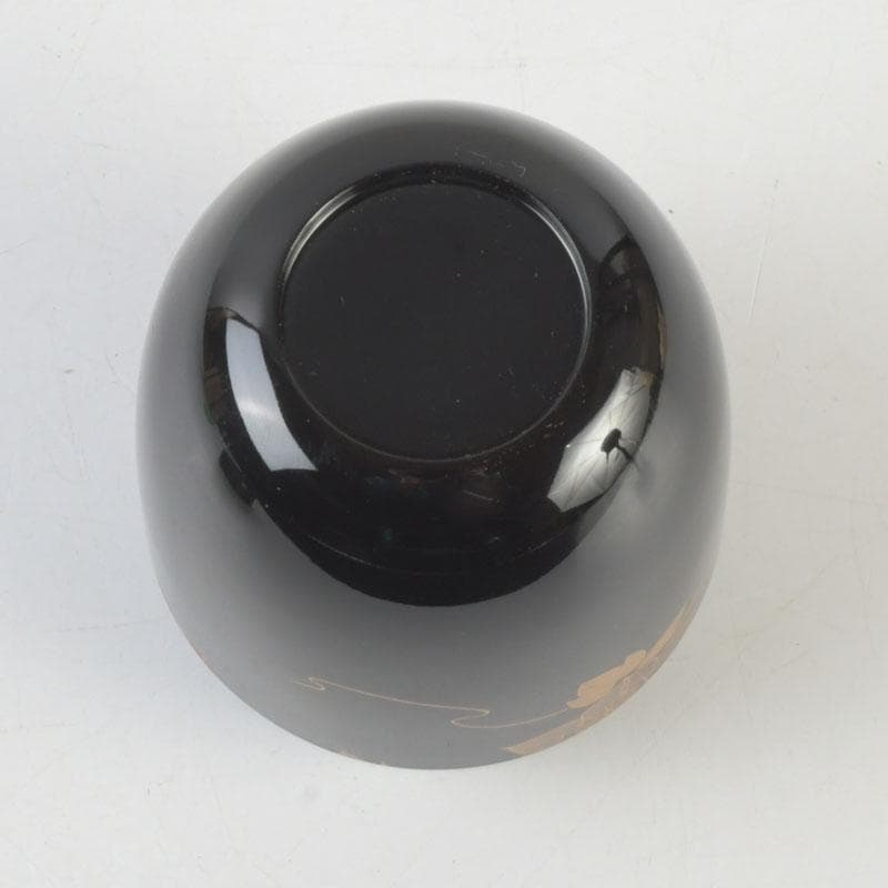 茶道具　竹内幸済作　鉄仙蒔絵　棗　共箱　V　9911