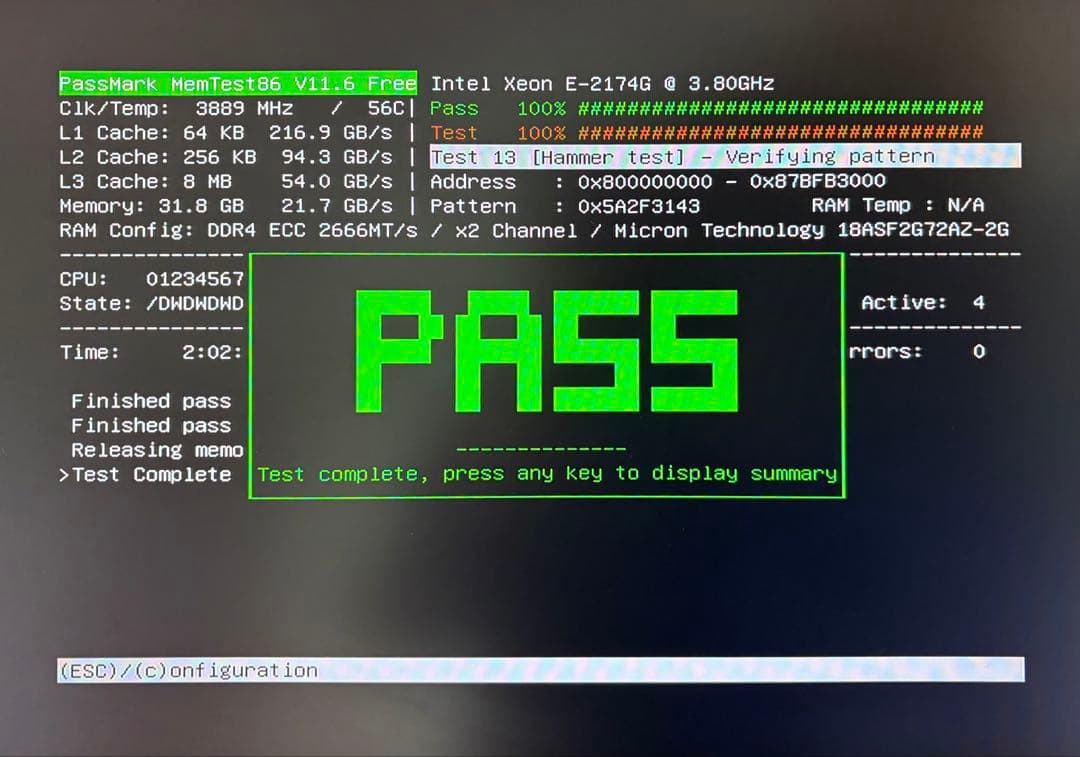 MICRON DDR4 2666 ECC 16GBx2枚(計32GB)