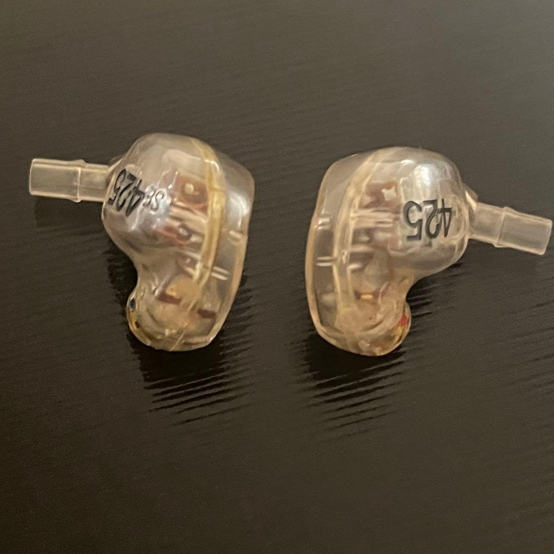 Shure 旧se425(ロット435) クリア 一部変色あり