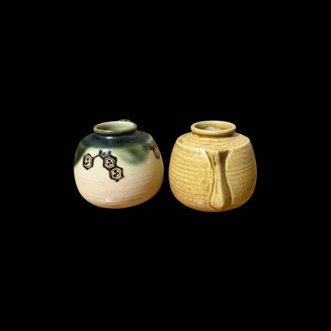 《茶道具》京焼 浅見与し三造 平安 四滴茶入
