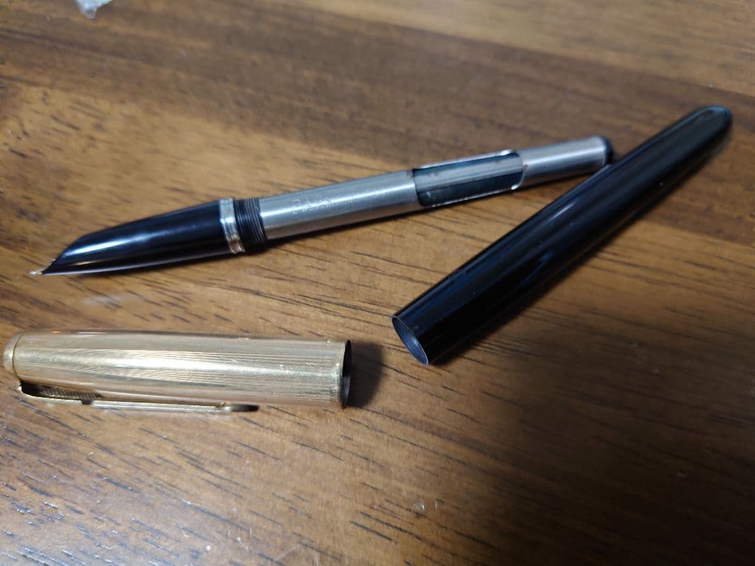 【ヴィンテージ】PARKER 51 万年筆　金張り　イギリス製　ジャンク扱