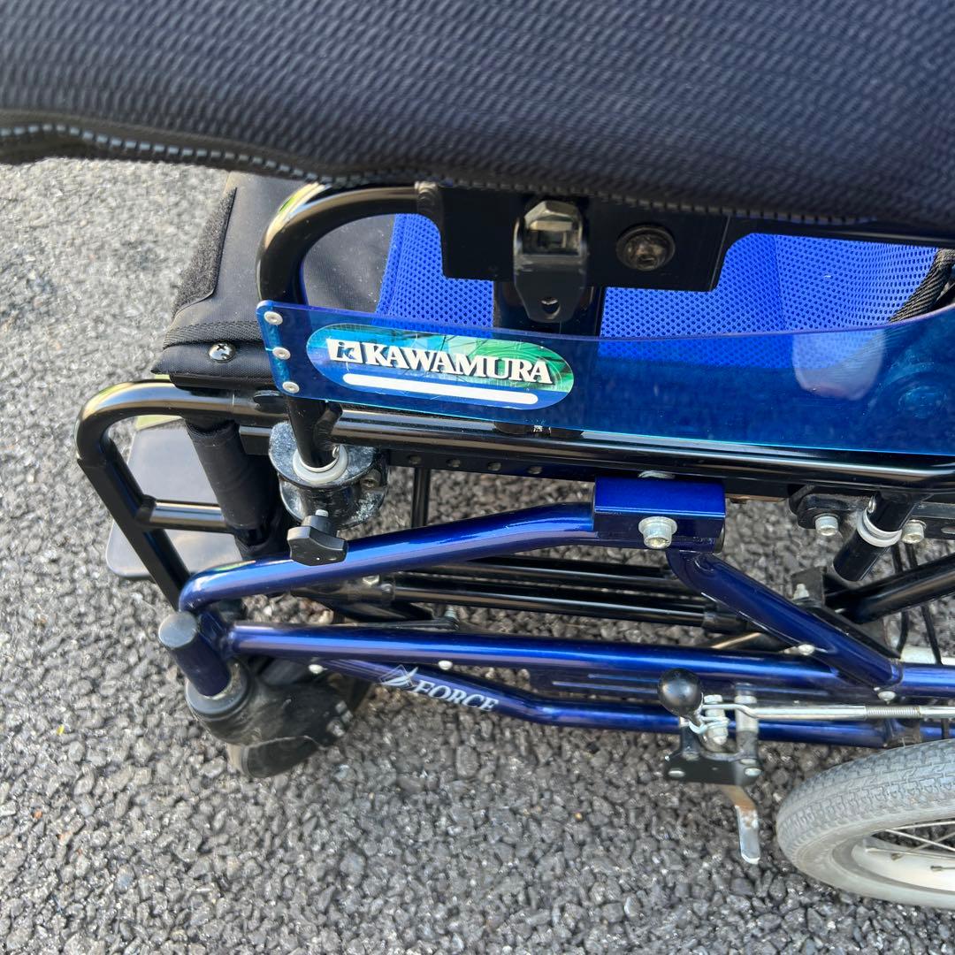 青 メッシュ 折りたたみ 介助用車椅子