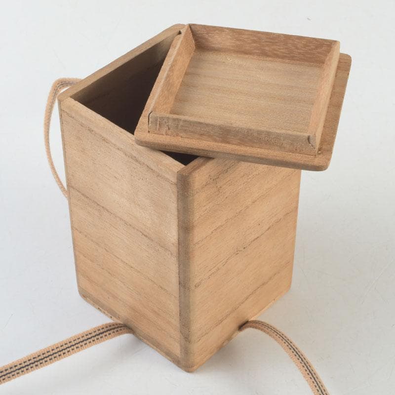 茶道具　瀬戸焼　古瀬戸　染付渦文　耳付茶入　時代箱　V　9950