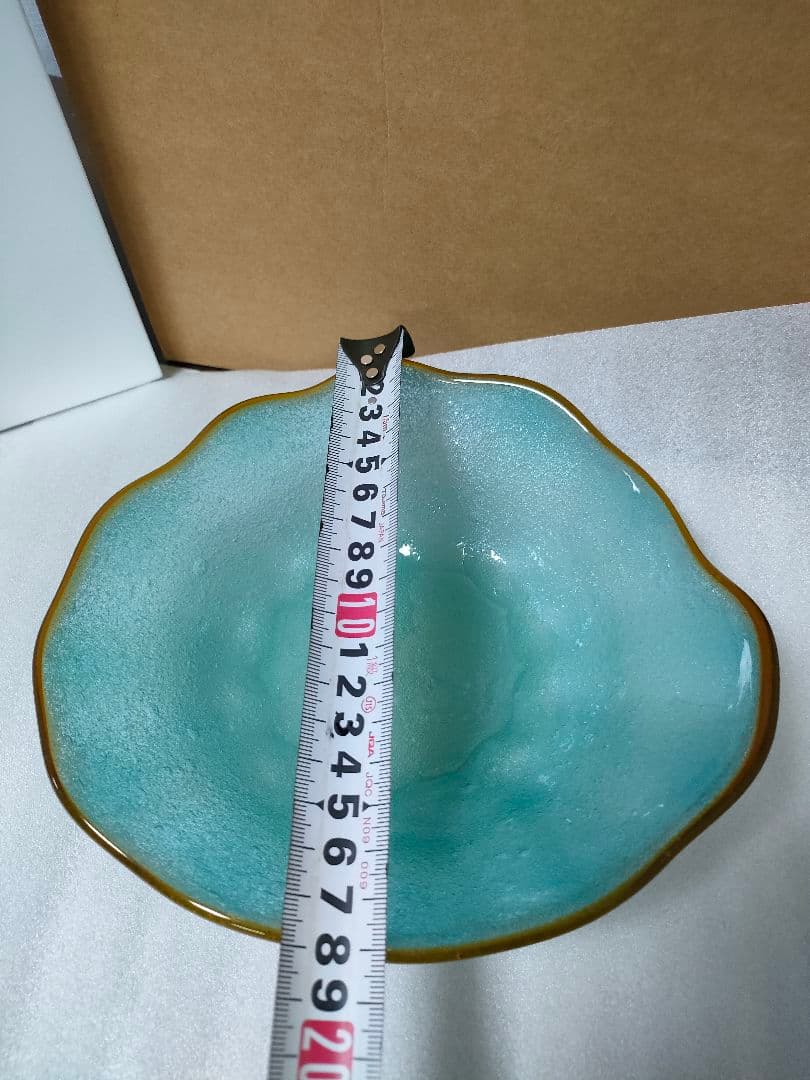 T*N様 希少　琉球ガラス　泡　名工　稲嶺盛吉　器　エメラルド　ブルー