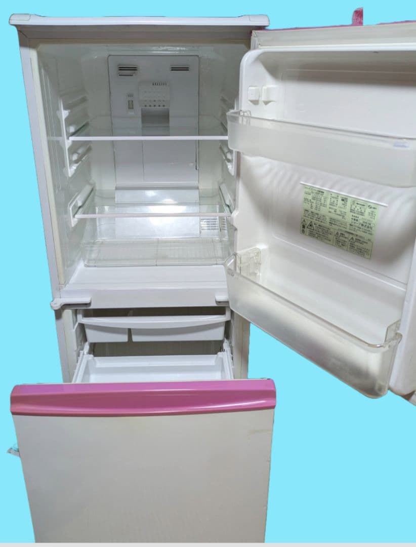 シャープ　冷凍冷蔵庫　2ドア　137L SJ-14VP-KP 2008年製